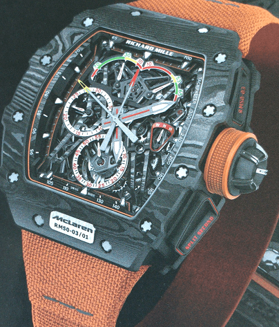 理查德米勒RM 50-03 McLaren F1超轻双秒追针陀飞轮计时表