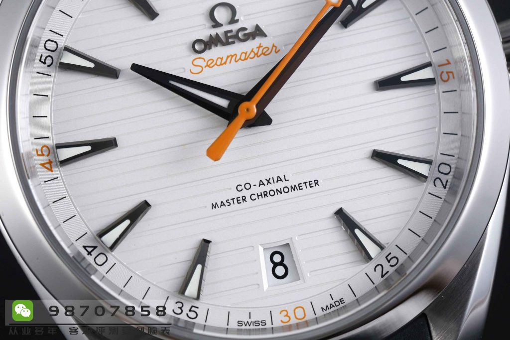 VS厂欧米茄海马150柚木白盘橙针橡胶表带腕表详细评测  第8张