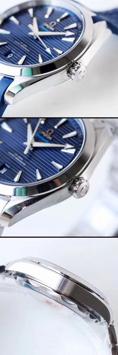 VS厂欧米茄海马150M蓝面橡胶表带腕表质量怎么样  第7张