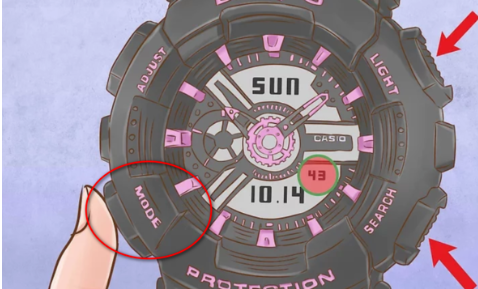 卡西欧手表怎么调节时间-卡西欧手表时间调节方法  第3张