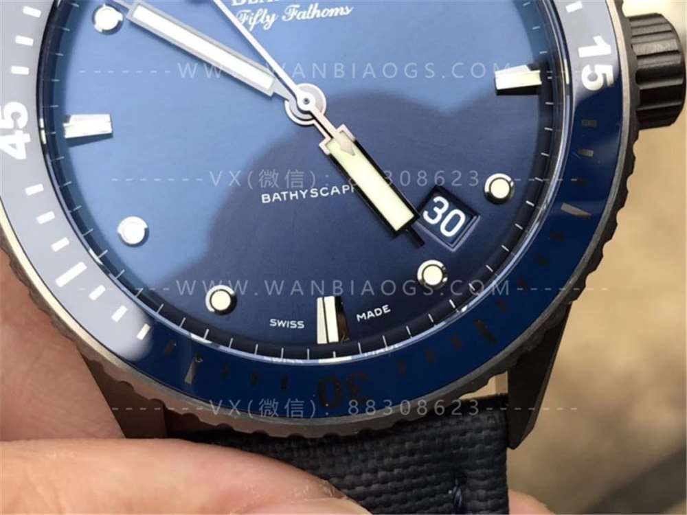 GF厂宝珀五十噚「43.6mm蓝盘」复刻表做工评测-实拍展示 第23张