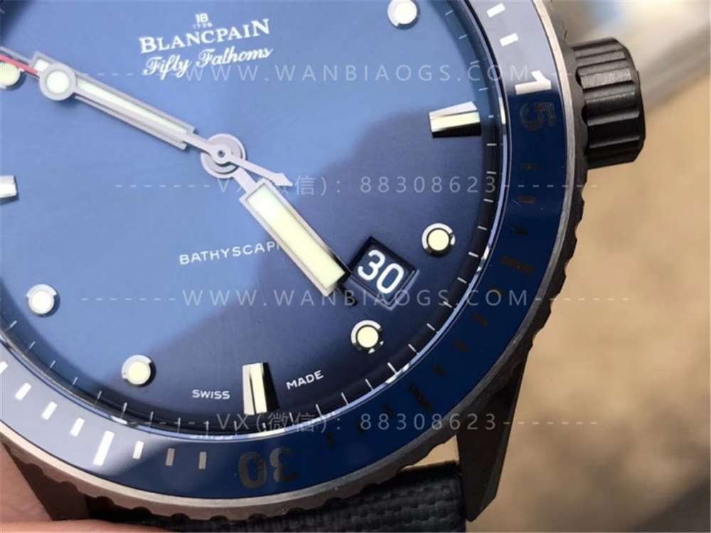 GF厂宝珀五十噚「43.6mm蓝盘」复刻表做工评测-实拍展示 第24张
