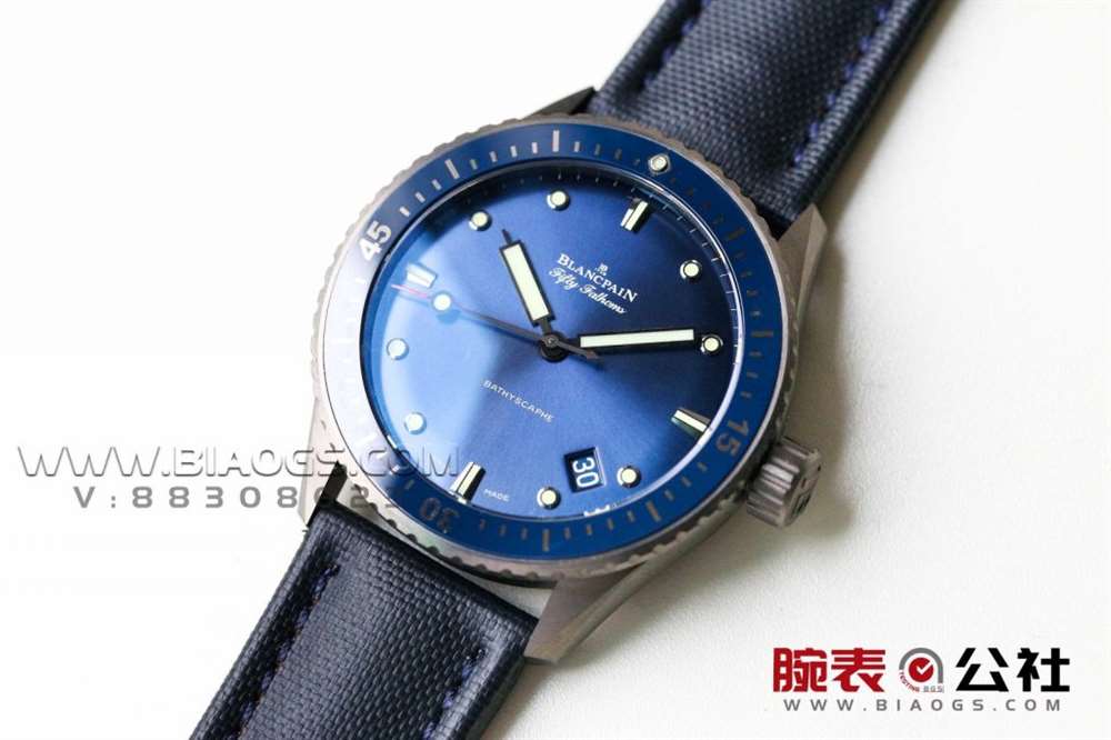 GF厂宝珀五十噚「43.6mm蓝盘」复刻表做工评测-实拍展示 第2张