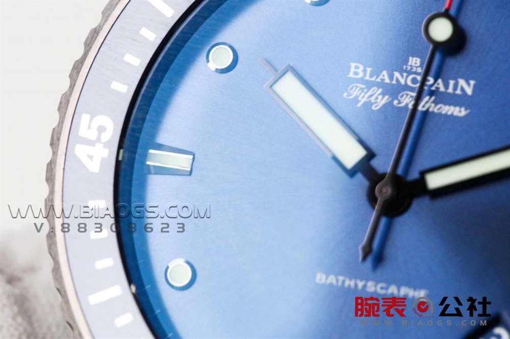 GF厂宝珀五十噚「43.6mm蓝盘」复刻表做工评测-实拍展示 第5张