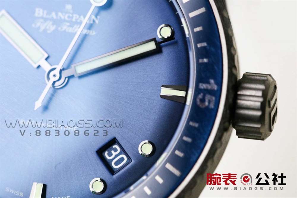 GF厂宝珀五十噚「43.6mm蓝盘」复刻表做工评测-实拍展示 第16张
