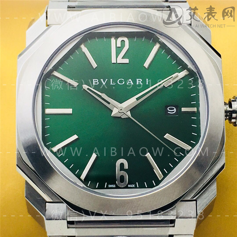 BV厂宝格丽OCTO系列101963 BGOP41BGLD腕表绿盘评测  第4张