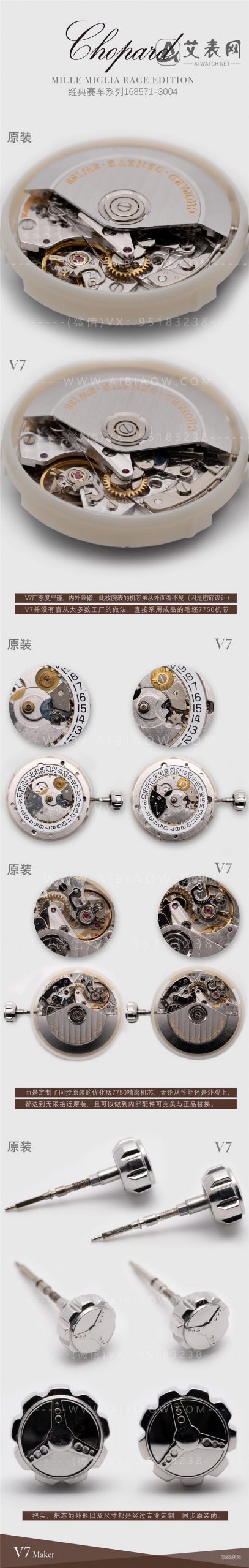 V7厂萧邦chopard经典赛车系列44mm男士腕表对比正品评测  第4张