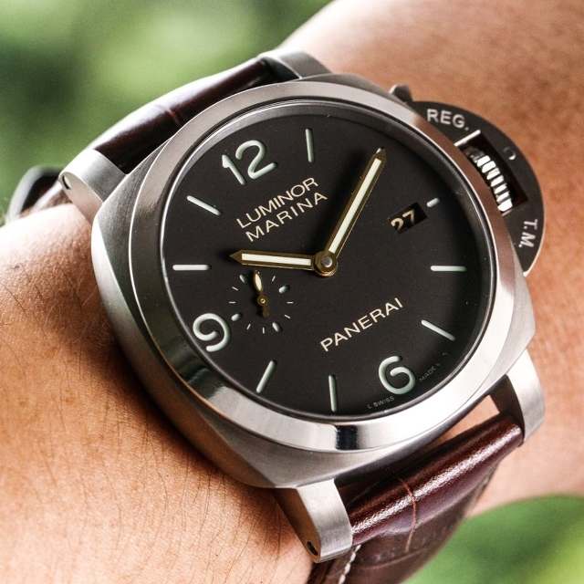 vs厂沛纳海PAM351钛金属自动上链机械腕表赏析 第1张