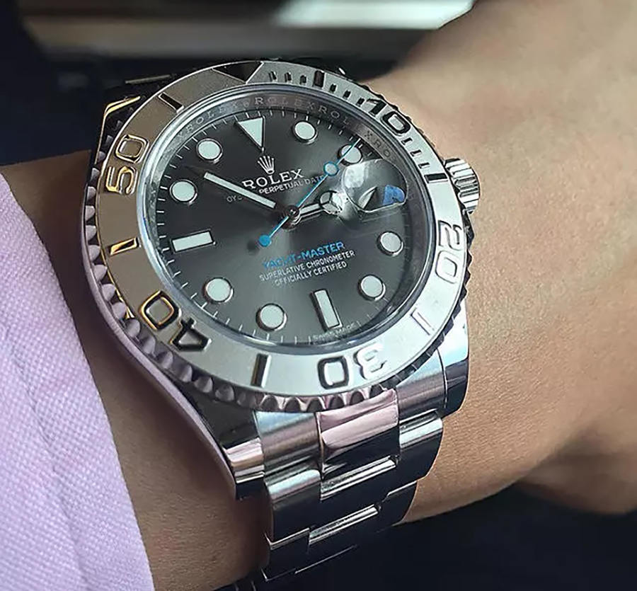 AR厂劳力士Yacht-Master进口904L灰面蓝针游艇116622腕表赏析 第8张