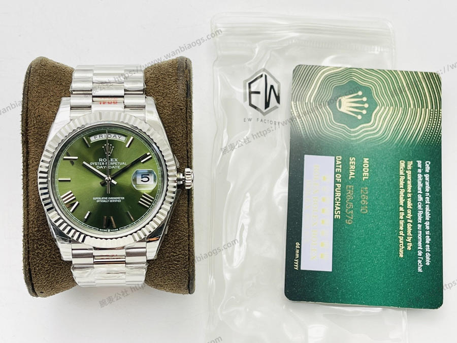 EW厂劳力士Rolex星期日志型40mm系列3255机芯(绿盘)腕表赏析 第1张