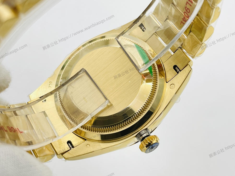 EW厂劳力士Rolex星期日志型40mm系列3255机芯(18K镶钻绿盘)腕表赏析 第6张