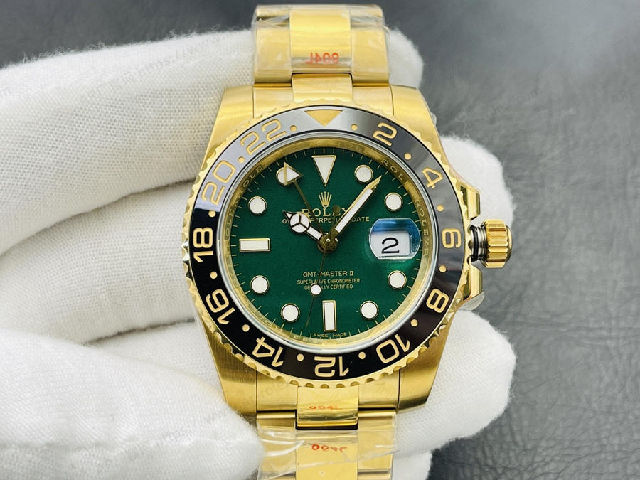 VRS厂劳力士Rolex格林尼治ll升级版126710(金色绿盘)腕表赏析 第1张